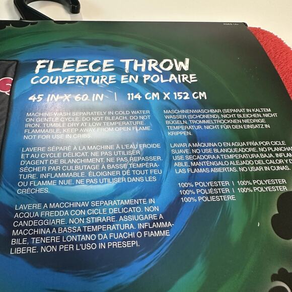 Just Funky NWT Naruto Shippuden Black Red Clouds 45" x 60" Fleece Throw Blanket - Picture 5 of 6